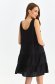 Black dress short cut loose fit thin fabric with rounded cleavage 3 - StarShinerS.com