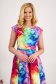 Rochie din stofa elastica scurta cu pliuri si accesoriu tip curea cu imprimeu marble multicolor 6 - StarShinerS.ro