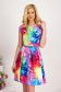 Rochie din stofa elastica scurta cu pliuri si accesoriu tip curea cu imprimeu marble multicolor 1 - StarShinerS.ro