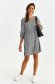 Black dress light material short cut loose fit with puffed sleeves 4 - StarShinerS.com