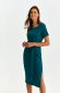 Rochie din material subtire verde-inchis tip creion cu slit lateral - Top Secret 2 - StarShinerS.ro