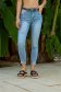 Blugi skinny albastru-deschis cu talie inalta si accesoriu tip curea - SunShine 4 - StarShinerS.ro