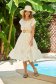 White dress guipure midi loose fit accessorized with belt 6 - StarShinerS.com