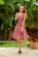 Rochie din material fluid scurta in clos cu elastic in talie si bretele - SunShine 6 - StarShinerS.ro