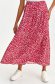 Red skirt light material midi cloche with elastic waist 2 - StarShinerS.com