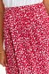 Red skirt light material midi cloche with elastic waist 4 - StarShinerS.com