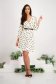 Rochie din satin midi in clos cu decolteu petrecut si accesoriu tip curea 3 - StarShinerS.ro