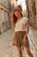 Khaki shorts thin fabric loose fit with elastic waist lateral pockets 1 - StarShinerS.com