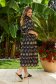 Rochie din ghipură neagra lunga cu guler accesorizata cu cordon - SunShine 6 - StarShinerS.ro