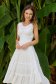 White dress midi cloche sleeveless light material 1 - StarShinerS.com