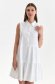 White dress short cut loose fit thin fabric 1 - StarShinerS.com