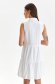 White dress short cut loose fit thin fabric 2 - StarShinerS.com