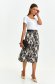Fusta din viscoza alba cu imprimeu floral slit lateral midi - Top Secret 4 - StarShinerS.ro