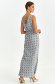 Rochie din viscoza alba lunga cu imprimeu abstract accesorizata cu cordon - Top Secret 3 - StarShinerS.ro