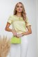 Women`s blouse short sleeve from veil fabric with rounded cleavage 1 - StarShinerS.com