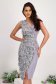 - StarShinerS silver dress elastic cloth midi fringes with sequin embellished details wrap over front 1 - StarShinerS.com