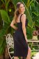 - StarShinerS black dress lycra pencil with bright details with straps cowl neck 3 - StarShinerS.com
