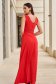 Rochie din voal rosie tip creion cu suprapunere din voal si cordon in talie - StarShinerS 2 - StarShinerS.ro