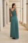 Rochie din voal verde tip creion cu suprapunere din voal si cordon in talie - StarShinerS 4 - StarShinerS.ro