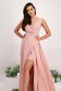 - StarShinerS lightpink dress from veil fabric pencil voile overlay accessorized with tied waistband 1 - StarShinerS.com