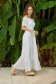 White dress cloche with elastic waist cotton 3 - StarShinerS.com