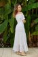 White dress cloche with elastic waist cotton 4 - StarShinerS.com