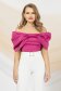 Fuchsia women`s blouse elastic cloth tented with bow 2 - StarShinerS.com