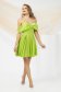 Lightgreen dress taffeta short cut cloche 1 - StarShinerS.com