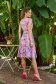 - StarShinerS dress from satin short cut cloche with rounded cleavage with floral print 4 - StarShinerS.com