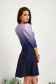 Purple Elastic Fabric Knee-Length Dress with Puffed Shoulders - StarShinerS 2 - StarShinerS.com