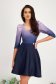 Purple Elastic Fabric Knee-Length Dress with Puffed Shoulders - StarShinerS 1 - StarShinerS.com
