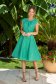 Rochie din material fluid verde scurta in clos cu imprimeu abstract - StarShinerS 3 - StarShinerS.ro