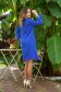 - StarShinerS blue dress elastic cloth midi loose fit feather details 6 - StarShinerS.com