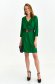 Green dress light material short cut cloche with elastic waist frilly trim around cleavage line 2 - StarShinerS.com