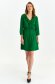 Rochie din material fluid verde scurta in clos cu elastic in talie si volanase pe linia decolteului - Top Secret 4 - StarShinerS.ro