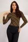 Ladies' blouse made of thin jersey, fitted with puffed shoulders - StarShinerS 6 - StarShinerS.com