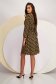 Rochie din material subtire matasos midi in clos cu elastic in talie accesorizata cu o curea - StarShinerS 5 - StarShinerS.ro