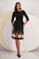 Midi dress made of crepe and elastic fabric with digital print - StarShinerS 5 - StarShinerS.com