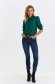 Green women`s shirt thin fabric loose fit high shoulders 2 - StarShinerS.com