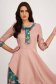 Powder Pink Knee-Length Elastic Fabric Skater Dress with Decorative Bow - StarShinerS 6 - StarShinerS.com