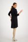 Ladies' black asymmetric thin elastic jersey blouse with front slit - StarShinerS 4 - StarShinerS.com