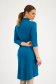 Petrol Blue Asymmetric Ladies Blouse from Thin Elastic Jersey with Front Slit - StarShinerS 2 - StarShinerS.com