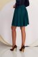 Green crepe skirt with elastic waistband in flared style - StarShinerS 5 - StarShinerS.com