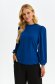 Blue women`s blouse thin fabric loose fit with puffed sleeves 1 - StarShinerS.com