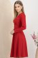 StarShinerS krep midi cloche crven haljina 2 - StarShinerS.hr