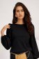 Women's blouse made of black crepe, fitted with puff sleeves made of veil - StarShinerS 6 - StarShinerS.com