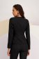 Black slightly elastic fabric blazer with a fitted cut - StarShinerS 2 - StarShinerS.com