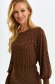 Brown dress jersey short cut pencil with elastic waist 4 - StarShinerS.com