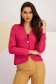Pink slightly elastic fabric blazer with a fitted cut - StarShinerS 1 - StarShinerS.com