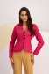 Pink slightly elastic fabric blazer with a fitted cut - StarShinerS 2 - StarShinerS.com